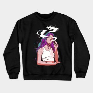 Sassy vaper girl Crewneck Sweatshirt